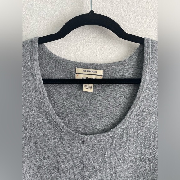 G.H. Bass & Co gray scoop neck cashmere blend sweater classic minimal | L - Picture 2 of 9